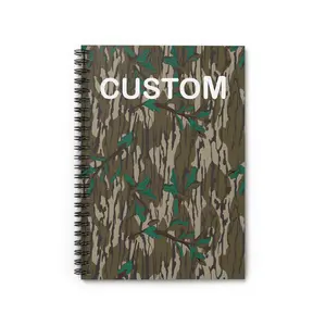 Personalized  Everything Camo Collection – Original Greenleaf Camo Spiral Notebook, Ruled Line Journal, Outdoor Style Stationery