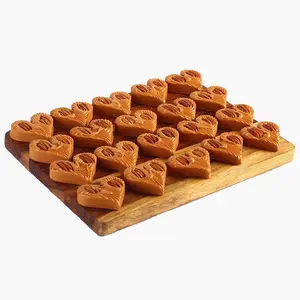Dulce de Leche Hearts 20pcs/3oz Snack Dulce de Leche Dessert Fresh Delicious Heart-Shaped Pecan Topped Treats