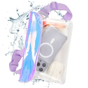 PVC Outdoor Colorful Waterproof Phone Pouch Perfect for Swimming Beach Chic Crossbody Waterproof Waist Bag
