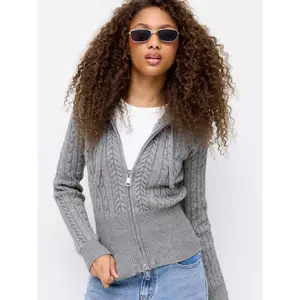 Cider Cable Knit Hooded Knotted Cardigan Dealsforyou