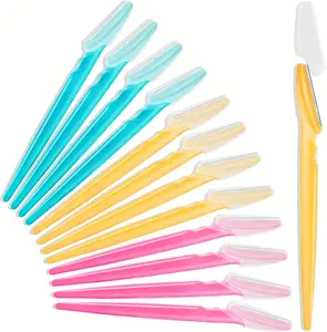 12PCS Eyebrow Facial Trimmer - Multipurpose Makeup Razors with Precision Covers for Dermaplaning, Face Exfoliation