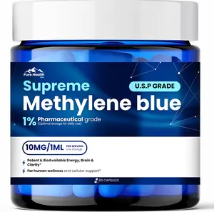 Supreme Methylene Blue Capsules - Pharmaceutical grade Supplement for humans | USP Grade 1% Quality Third Party Tested | Ultimate Brain Boost Tablets better than Liquid Drops and Gummies