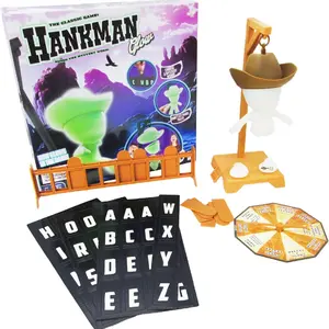 Fotorama Hankman Glow, Magnetic Hangman Mystery Word Guessing Game, Glow in the Dark Travel Game for Kids & Families, Hangman Board Game, Family Fun Game