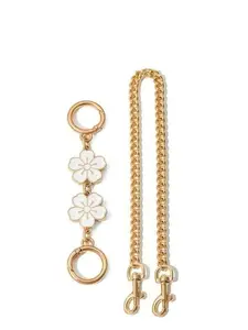 Cherry Blossom Bag Chain Extender, Metal Bag Strap for Handbag Transformation, Underarm Chain Accessory, Shoulder Strap Replacement, Bag Decorative Chain