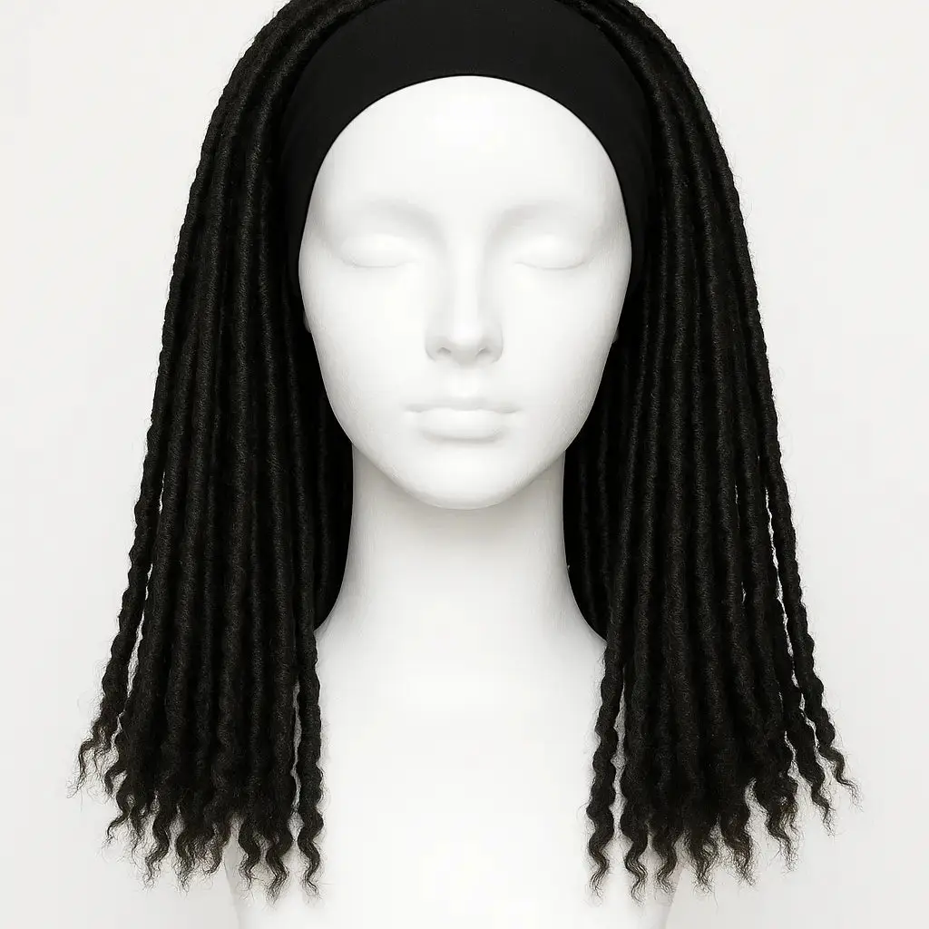 Faux Locs Headband Wig 14" | Glueless Crochet Dreadlock Bob for Black Women