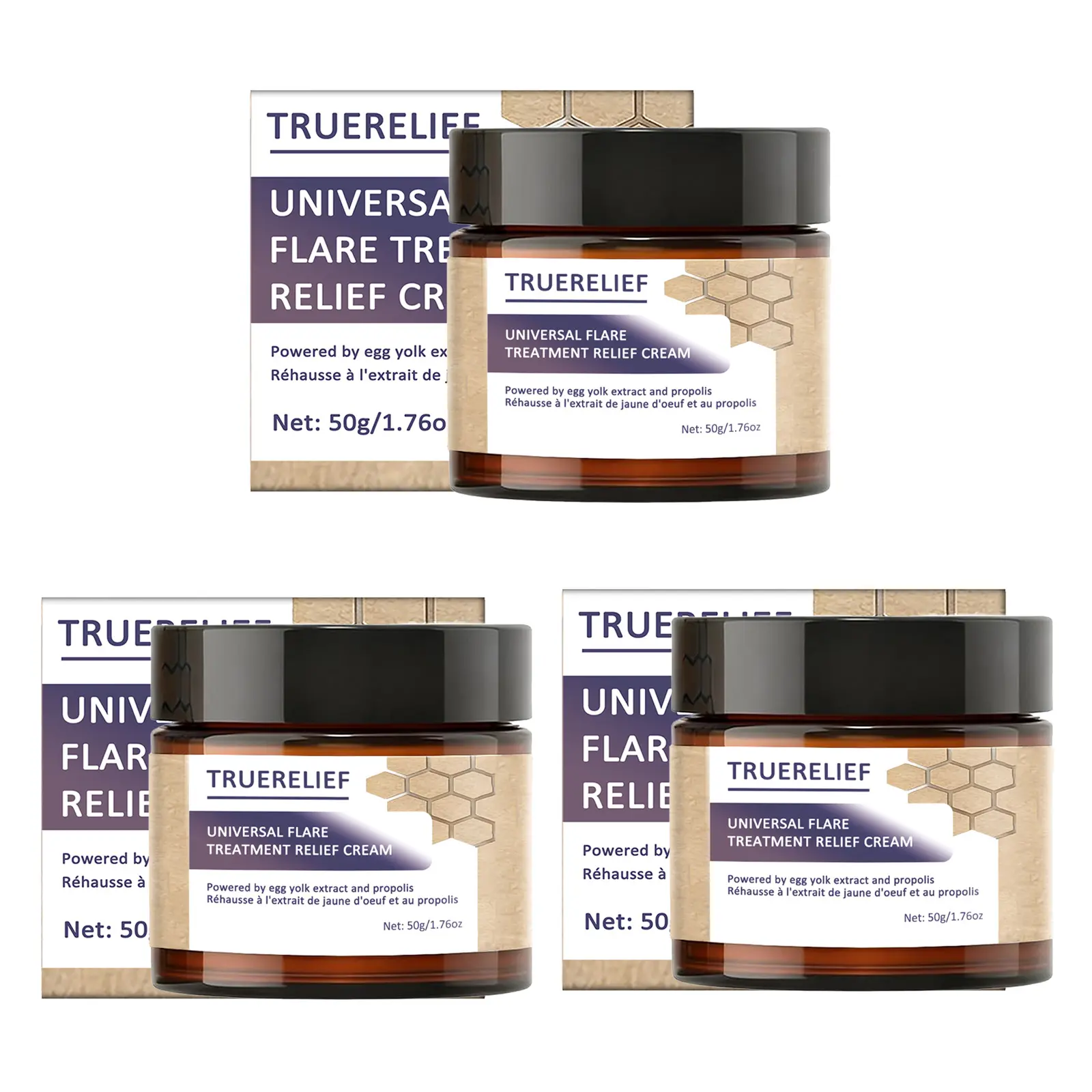 TRUERELIEF Universal Flare Care,Anti-Chafing,Wound Care,Balm for Irritated Skin, Anti-Chafing, Soothing Relief with Propolis & Egg Yolk Extract,Multi-Purpose Skin Care,50g