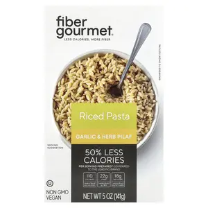 Fiber Gourmet Riced Pasta, Garlic & Herb Pilaf, 5 oz (141 g)