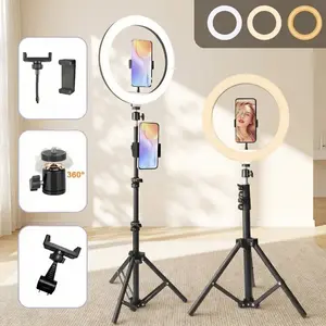 12" Ring Light with Tripod Stand & Phone Holder Tall 110cm/43", Dimmable LED Selife Light, Ringlight TripodStand for Tiktok, YouTube, Photography, Makeup, LiveStreaming#personalized valentine gifts#new years