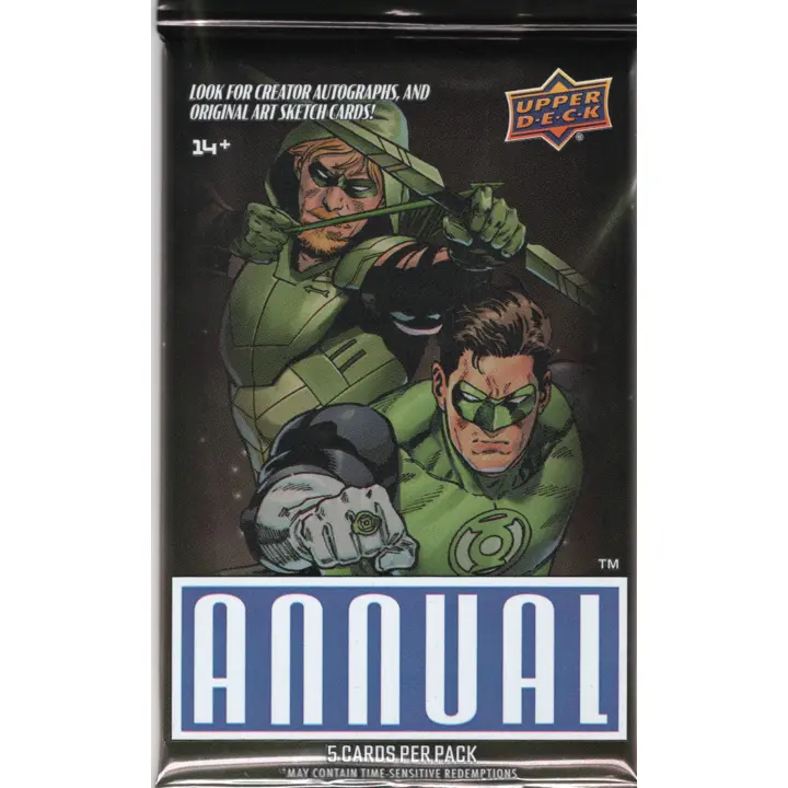 2024-25 Upper Deck DC Annual Comic Book Blaster Pack - 5-Card Non-Sports Collectible with Nightwing, Absolute Power, Autograph Cards, Blue Parallel