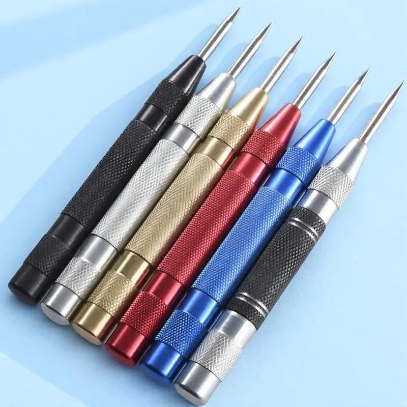 Portable Automatic Center Punch, Multifunctional Handheld Center Punch, Impact Safety Window Breaker, Industrial Grade Heavy Duty Manual Hole Punch Tool, Hand Tools