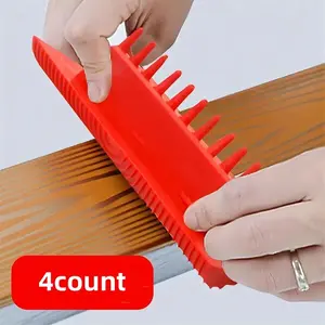 Paint Brush Wood Graining Rubber Roller Brush, 4 Counts Various Size Imitation Wall Painting Tool, Home Decoration Art Design Embossing Graining Supplies for Home Dining Room Office Outdoor Balcony Garden