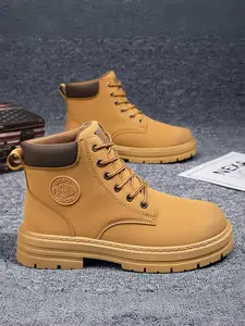 Men's Waterproof Work Boots | Slip & Abrasion Resistant | All-Weather Safety Shoes