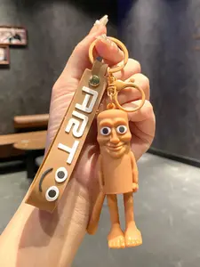 Tung-Tung-Sahur Silicone Keychain – Cute Cartoon Animal & Character Charms, Soft Home Decor Accessories, Perfect Gift for Kids & Adults, Trendy Cute Keychain