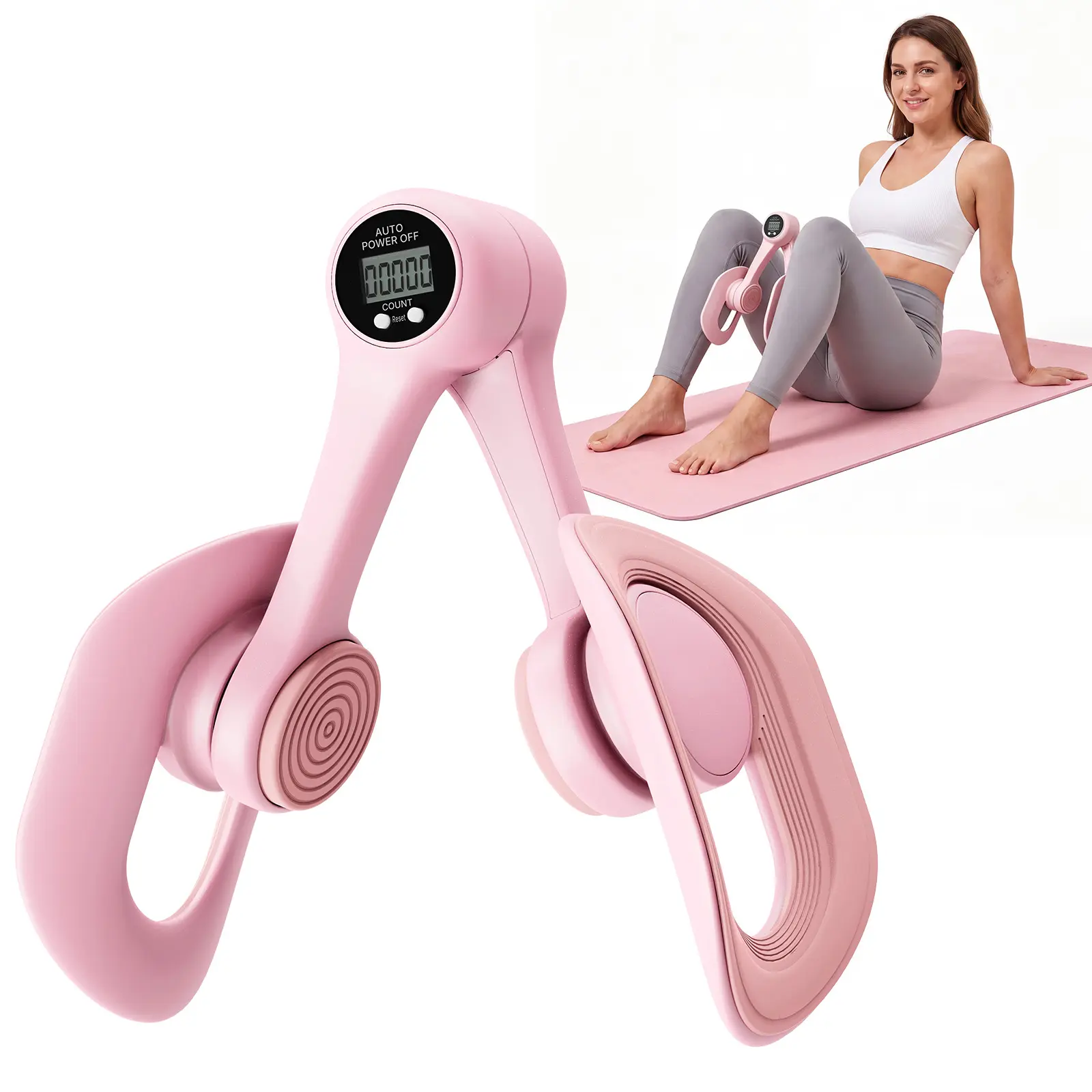 Zenrous Thigh Trainer, Multi-Functional Thigh & Arm Exerciser Set - Compact Home Gym Pelvic Floor & Limb Muscle Trainer for Women & Men, Resistance Workout Equipment