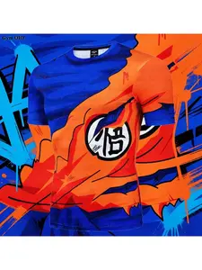 T-shirt Men's Summer Fitness Top Taekwondo Bjj Gym Rashguard Mma Boxing Goku T-shirt Men's Sports Shirt Muay Thai Athletic Shirt Training Shirt