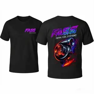 FASS Diesel Fuel Systems Fiery Turbo Print Unisex TikTok Shop Deals Graphic Tee 100% Cotton Casual Streetwear T-Shirt
