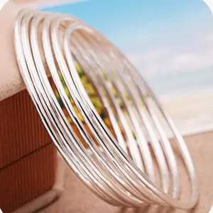 10pcs Lots Wholesale S925 Silver Bracelet Cuff Bangle