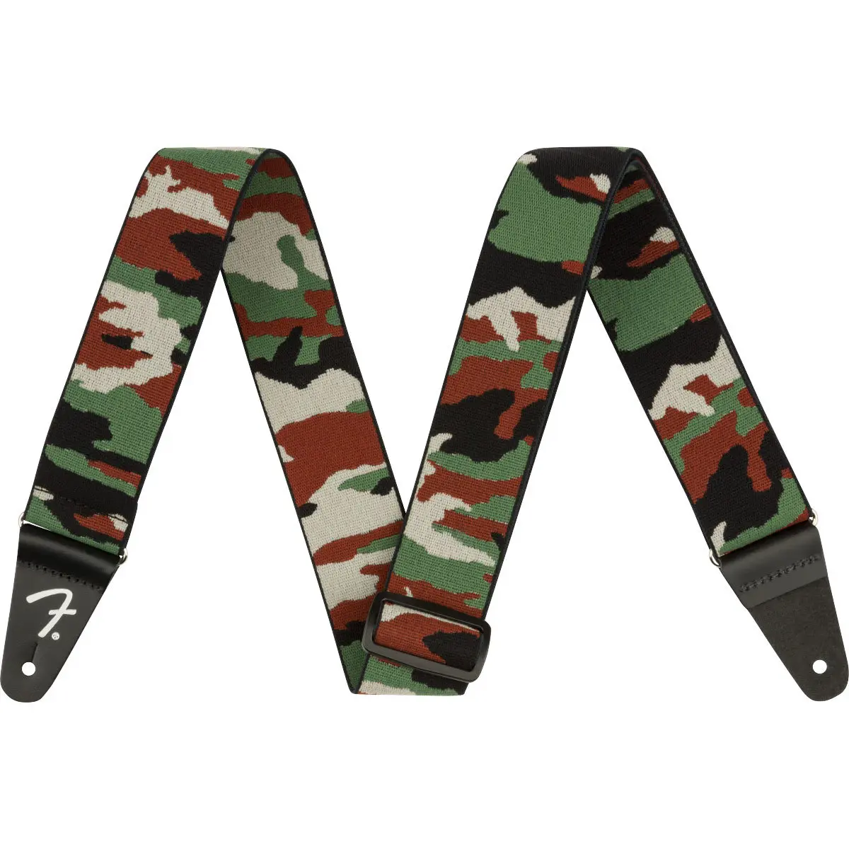 Fender WeighLess Guitar Straps - 2 in Woodland Camo Fabric, Unisex Elastic Design for Comfortable Playing Sessions, Sports & Outdoor Fitness Music Gear