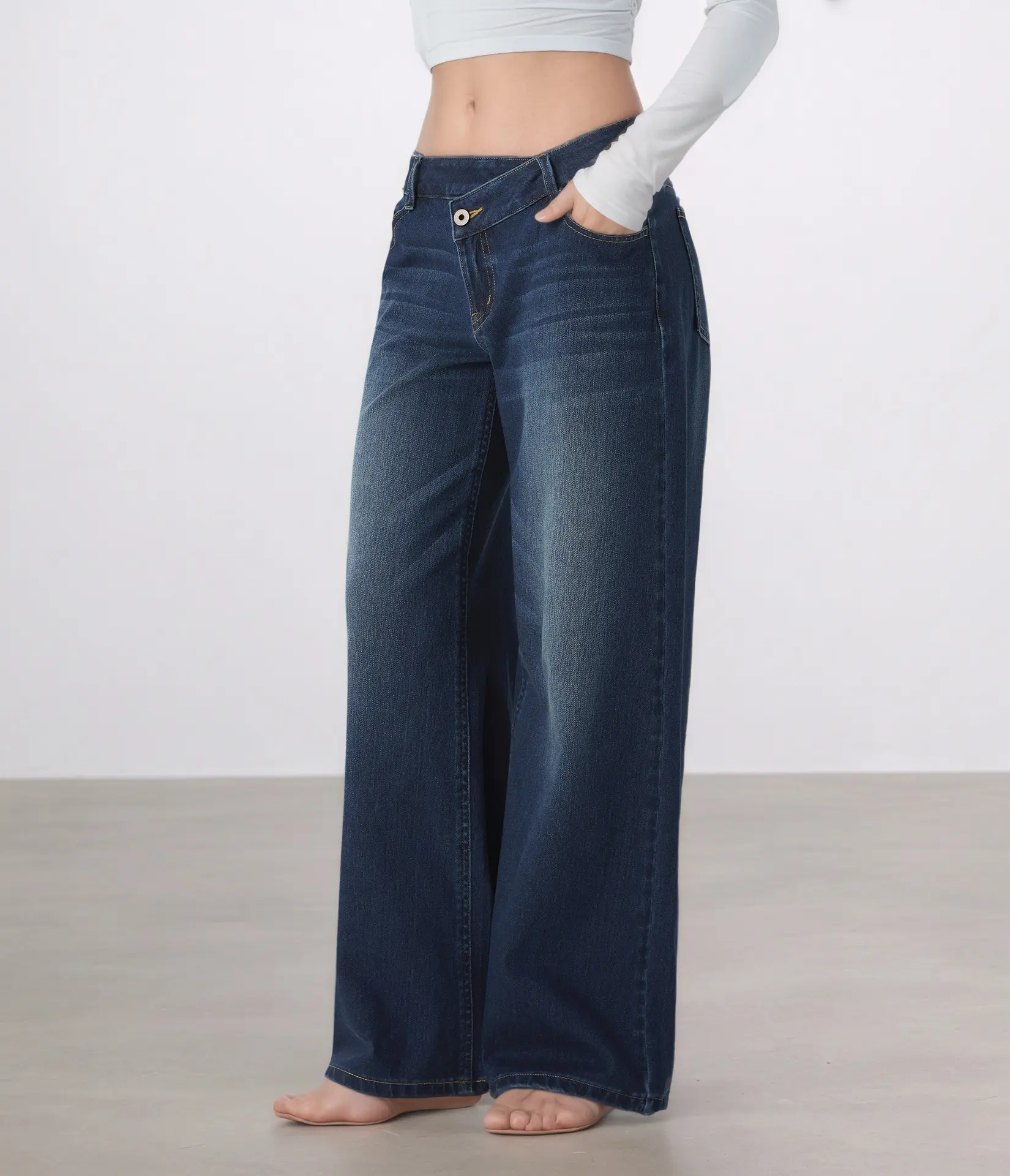 Dark Wash Baggy Jeans for Women, Low-Rise Wide Leg, Ripped Goth Graphic Print Streetwear, S capri jeans jean mom frame melanie capris low rise and a baby tee baggy bootcut Cropped Distressed Boyfriend 24 size flare lowest rocky from the haala, Bottoms, Fa
