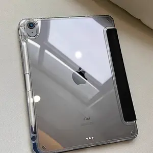 For iPad Case Compatible with A16 Models from The 11Th And 10Th Generations (2025/2022), As Well As iPad  Air M2 M3 11inch/13inch Ipads,  Ipad Pro M4 11inch/13inch， It Features a Holder for The Pencil, a Hard Clear Transparent Back Shell, a Soft TPU Shock