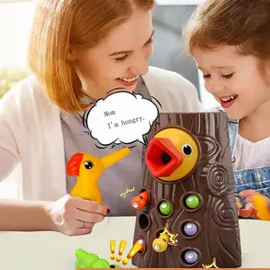 Creative Woodpecker Toy, 1 Set Interactive Pretend Play Toy, Educational Bug Catching Game Props, Preschool Busy Board, Ideal Birthday Gifts