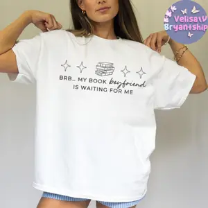 Reading Comfort Colors T-shirt, Book Boyfriend Shirt, Book Lover Gift, Funny Bookish Shirt, Reader Vibes, Librarian Tee, Bookworm Gift