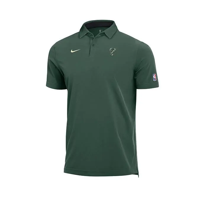 Nike Dri-FIT Green Milwaukee Bucks Short Sleeve Polo
