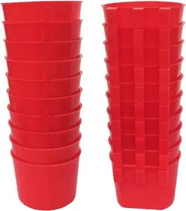 20 Pack Cage Cups Chicken Feeders Waterer Bird Water Cup Bunny Food Bowl Plastic Drinker Hanging Quail Dove Feeding Watering Dish Seed Container