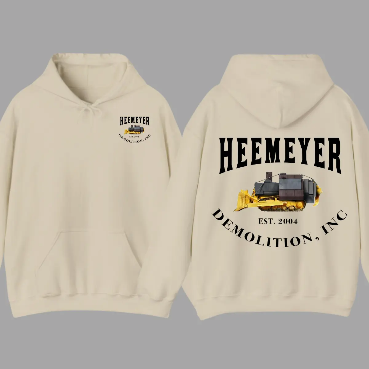 Heemeyer Demolition Hoodie - Bulldozer Design Shirt - Trendy Hoodie for Men and Women Menswear Full Color
