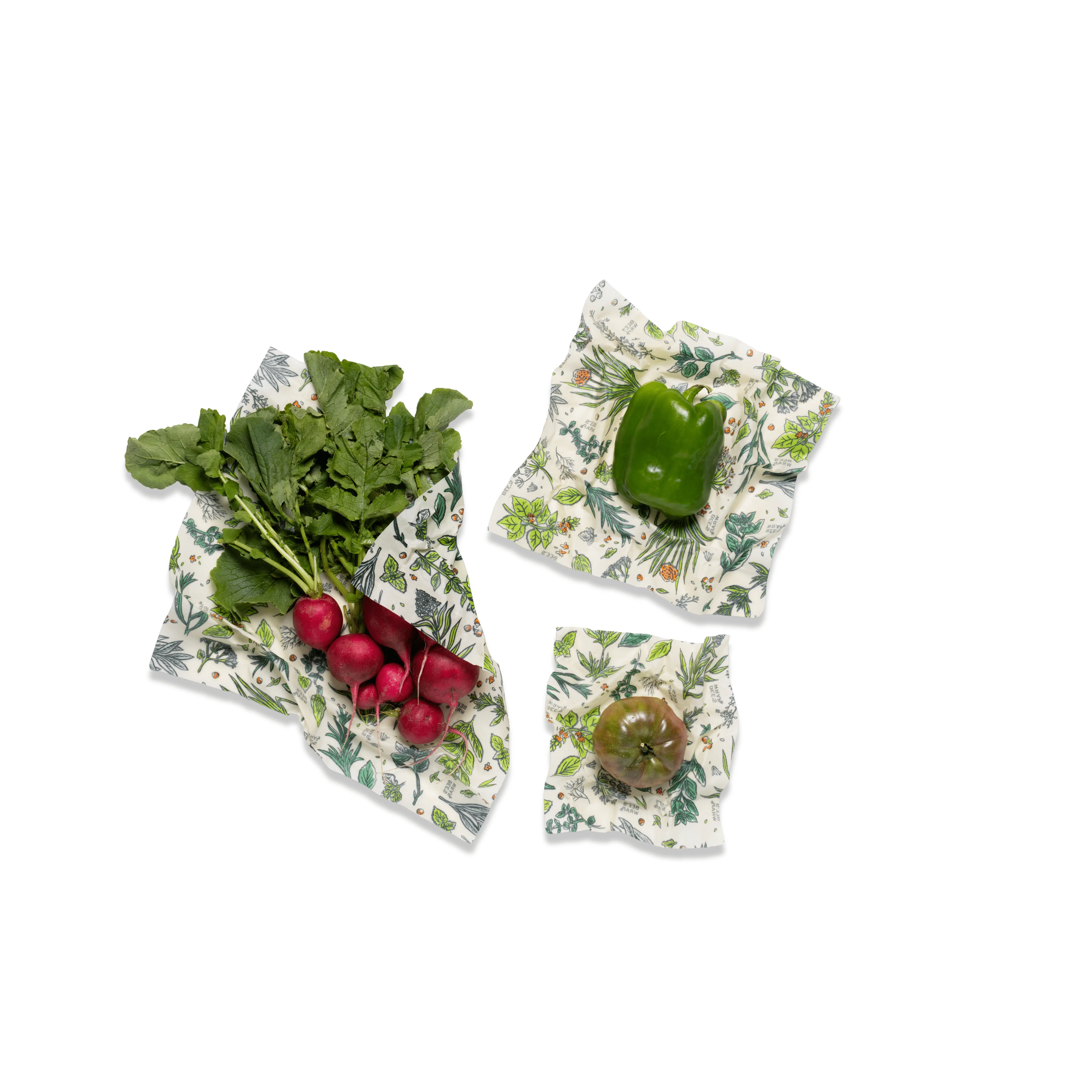 Bee's Wrap Assorted 3 Pack Reusable Beeswax Wraps Containers Kitchen