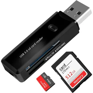 USB 3.0 SD Card Reader for PC, Laptop, Mac, Windows, Linux, Chrome, SDXC, SDHC, SD, MMC, RS-MMC, Micro SDXC Micro SD, Micro SDHC Card and UHS-I Cards - No SD Card Included. (USB 3.0 SD -Black2) springtok