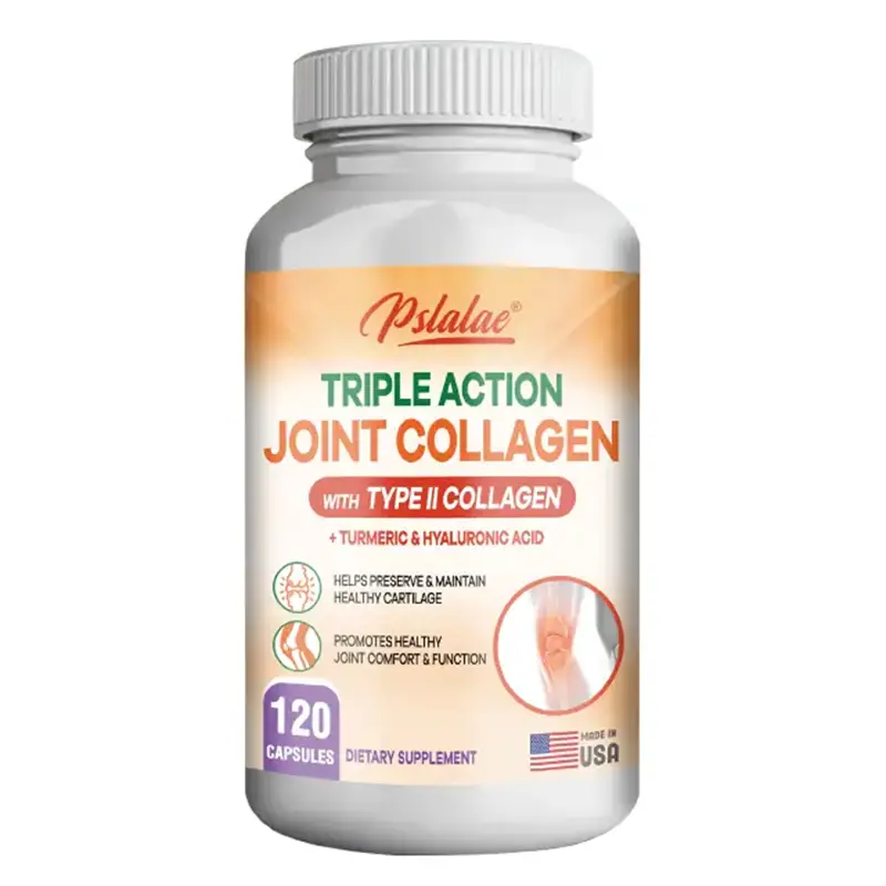 Joint Health Dietary Supplement with 120 Capsules - Type II Collagen, Turmeric Curcumin, Hyaluronic Acid, Chondroitin, Vitamin C for Essential Nutrients & Cartilage Support