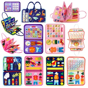 [Christmas Busy Board] Christmas | Toddler Montessori Busy Board - Educational Activity Sensory Toy | for Fine Motor Skills Development, Preschool Learning Travel Toy for Plane & Car, Ideal Halloween Gift for Boys & Girls