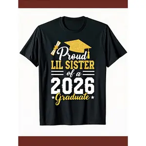 2026 Graduation T-Shirt for Kids - Sparkly Graduation Cap Design, Soft And Airy Loose Fit Shirt, Perfect for Graduation Party Attire, Cozy Short Sleeve Top for Pride Gift (3-13Y)