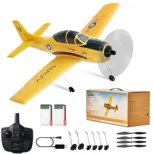 VEVOR RC Plane, 2.4GHz 4-Channel Remote Control Airplane with 6-Axis Gyro Stabilizer, Ready-to-Fly Trainer Toy with 2 Batteries, Easy-to-Fly Stunt-Capable Aeroplanes for Beginners, Teenage Boy Gifts & Boyfriend Gift Ideas for Toys for Grown Ups