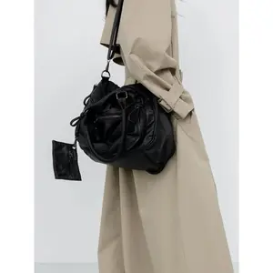 Rivet Crossbody City Bag for Women, Premium Shoulder Bag,Large Retro Washed Leather Handbag Purse,Vintage Y2K Hobo Shoulder Bags