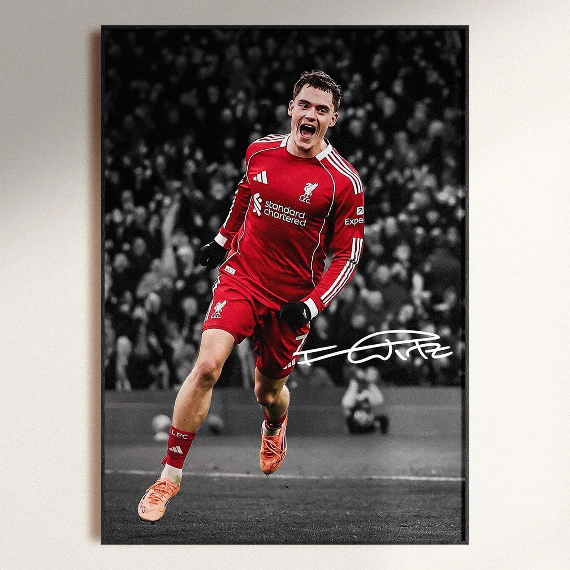 Florian Wirtz Poster, Signed Football Poster, Liverpool Poster( Unframed - Print Only )