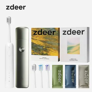ZDEER Smart Oral Care Combo – Sonic Electric Toothbrush & Electric Oral Spray Set, 3 Brush Heads + 3 Flavors Booms, Rechargeable, Alcohol-Free, Fresh Breath Daily Kit for Couples or Travel