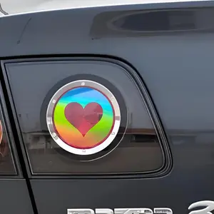 Hollow Out Heart Shaped Car Taillight Sticker, Waterproof Car Decals, Car Exterior Decoration Accessories for Car, SUV, Truck