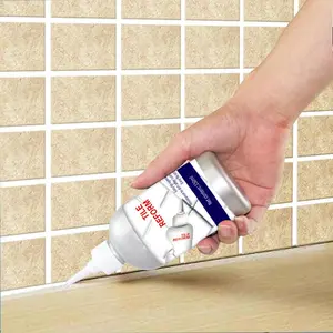 Tile Beauty Seam Agent, Tile Repair Agent, Tile Repair Agent for Floor & Wall, Durable Repair Agent, Easy To Apply for Surface Renewal, Liquid Consistency, Strong Adhesive, Resin