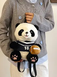 Cute Panda Plush Backpack, Versatile Shoulder Bag for Daily Use, Travel Friendly, Unisex Design, Multiple Carrying Options