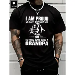 PAYEAH Proud Of Many Things In LifeNothing Being A Grandpa Monogrammed T-Shirt 100% Heavy Cotton T Shirt SpringStatements
