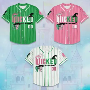 Personalized  The Musical Wizard Movie W.cked Baseball Jersey, Adults Birthday Jersey, Family Group Shirt