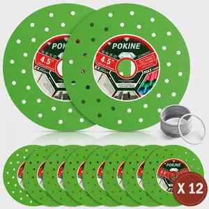 12/9/3PCS 4.5"(115 * 22.23mm) Glass Cutting Disc for Angle Grinder, Rock Slab Grinding Disc Diamond Cutter Saw Blade, Ultra-Thin Cutting Grinding for Marble Granite Porcelain Tile Glass