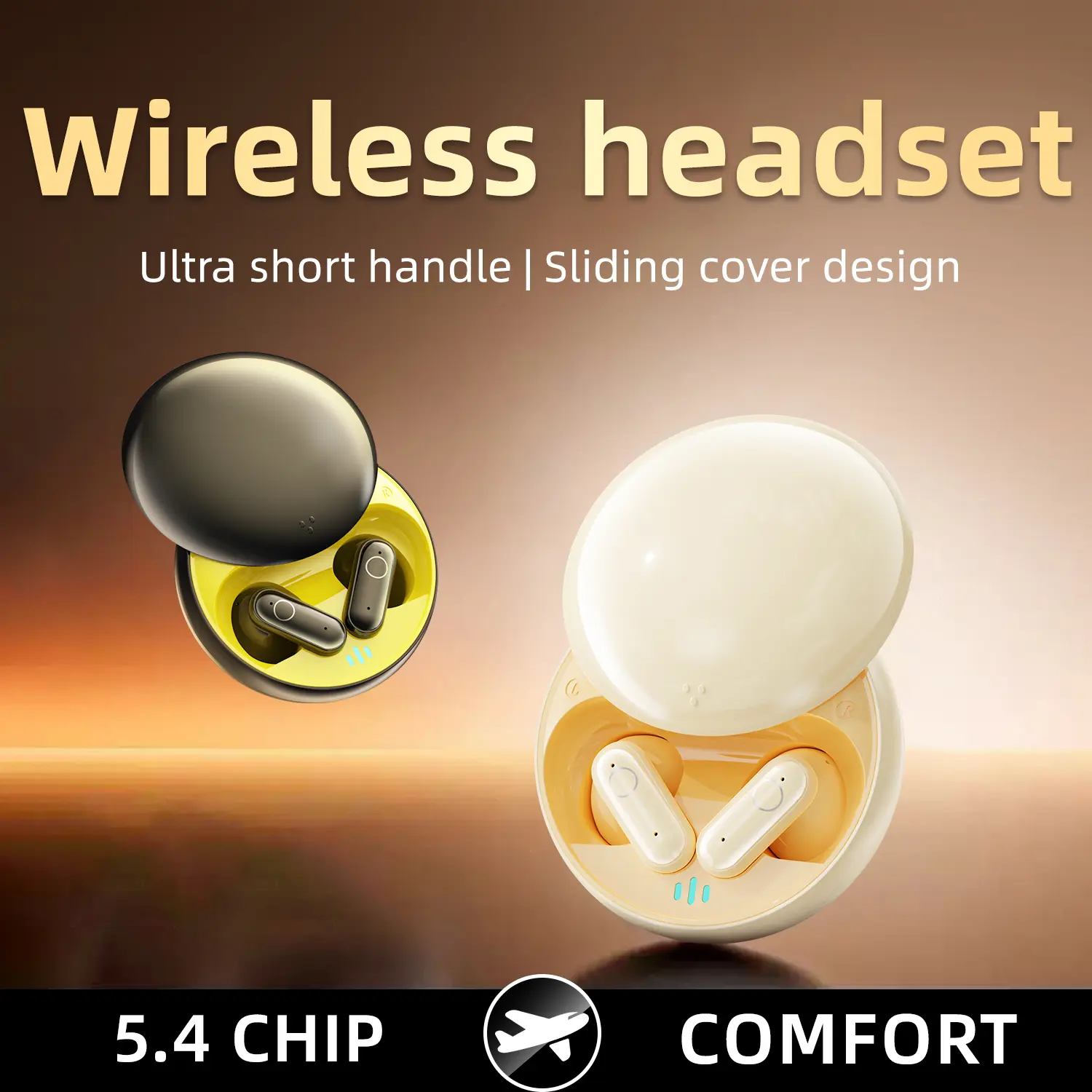 INSONIXN SK41 Wireless In-Ear Audio Electronic Headset, Bluetooth 5.4 Earbuds with 40H Playback, Deep Bass Stereo, Clear Calls, LED Power Display, IPX5 Waterproof, Mic for Phones/Android/iPads