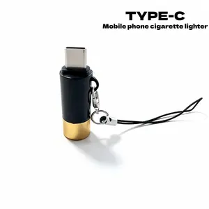 1PCS TYPE-C Electric Lighter.Windproof .Phone or Power Bank Powered, mini, Lightweight, Activated by plugging into Power Source, Automatically Turns Off After 10 Seconds