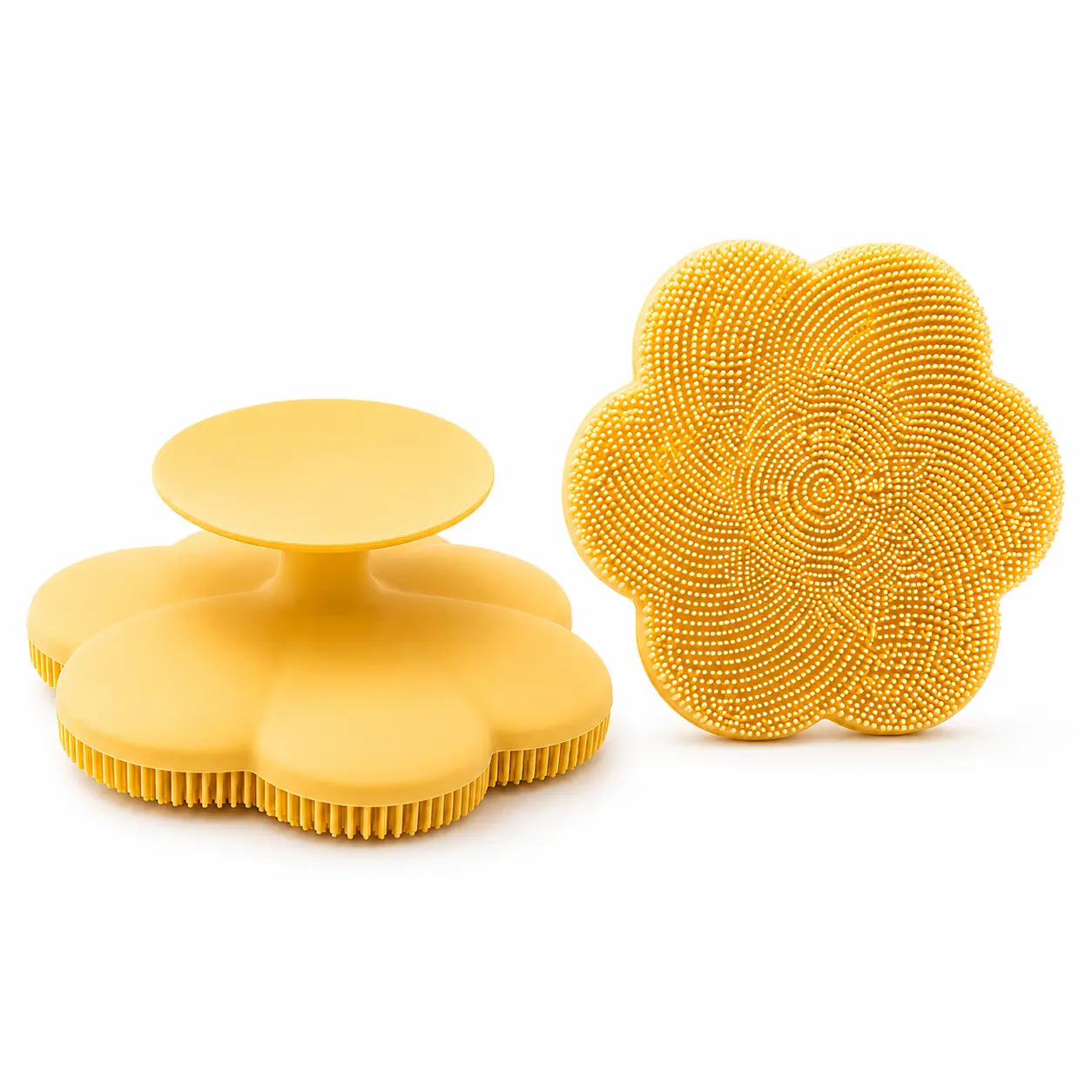【Summer Wins】Cute Flower-Shaped Silicone Face Scrubber, Mini Facial Cleansing Brush with Gentle Rub, Portable Daily Face Care Tool, Whimsical Birthday Sister Gift for Teen Girls Best Friend Women