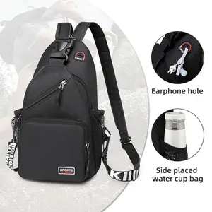 Small Sling Bags for Men Women, Crossbody Backpack Multi-Pocket Adjustable Strap Daypack for Outdoors Hiking Traveling