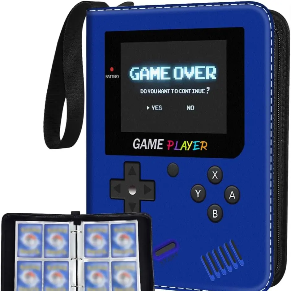 Card Binder Holder 480 Pockets with 60 Removable Sleeves, Game Card Collection Album, Durable Waterproof Zip Close Flip Design, Trading Card Album, Trading Card Storage