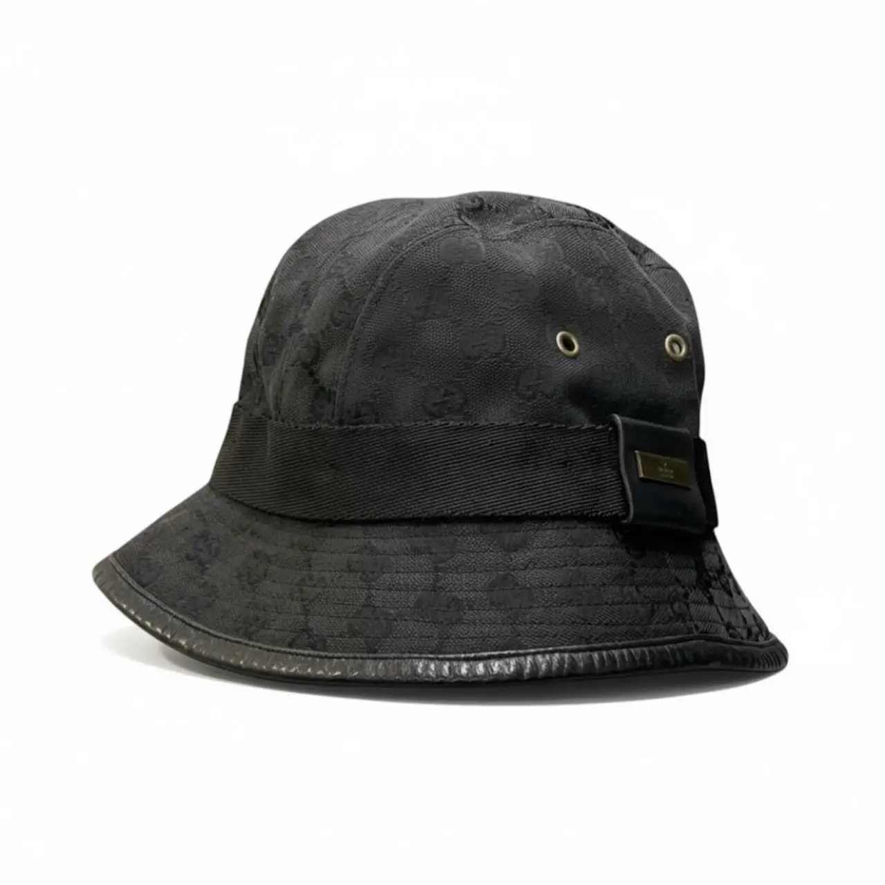Pre-owned GUCCI Canvas Small Leather Goods GG Bucket Hat